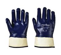 Portwest A302 Gant Nitrile tout enduit manchette Marine - Taille XL