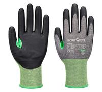 Portwest A636 Gant Coupure CS C18 Nitrile Gris/Noir - Taille L