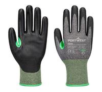 Portwest A638 Gant anti-coupures CS C15 PU Gris/Noir - Taille XS