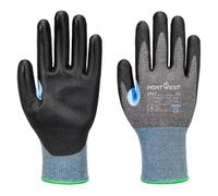 Portwest A647 Gant anti-coupures CS D15 PU Gris/Noir - Taille XS