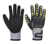 Portwest A722 Gant résistant aux coupures et aux chocs Gris/Noir - La paire - Taille L