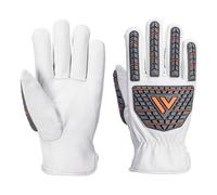 Portwest A742 Gant Cuir Anti-Impact (non doublé) Blanc - La paire - Taille XL