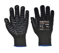 Portwest A790 Gant Anti Vibration Noir - Taille XXL - La paire