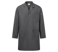 Portwest AS10 Revêtement ESD antistatique, tissu en fibre de carbone, boutons dissimulés sur le devant, poches de rangement légères certifiées EN, sans danger pour l'EPA, gris zoom, taille XL