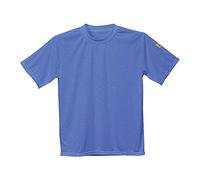 Portwest AS20 Vêtements de Travail Manches Courtes Lavable en Machine Léger | Hamilton Blue, M, EN 61340-5-1, EN 1149-5, 65% Polyester, 34% Coton, Antistatique, ESD, Réfléchissant, Respirant