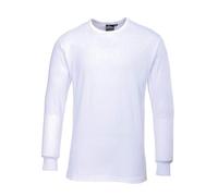 Portwest T-shirt thermique B123 Homme manches longues Col rond Blanc XL