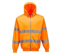 Portwest B305 Sweat Zip Capuche Ouverture Frontale Zippée Ourlet Bord Côte