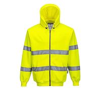 Portwest B305 Sweat Zip Capuche Ouverture Frontale Zippée Ourlet Bord Côte