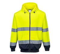 Portwest B317 Sweat capuche Bicolore Zip Panneaux Contrastant Tissu Gratté