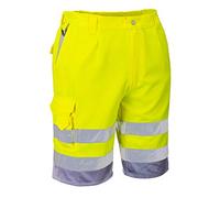 Portwest Bermuda E043 haute visibilité poly-coton Jaune/Gris Taille XXL