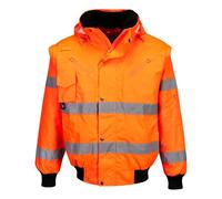 Portwest Blouson Bomber HiVis 3 en 1 Orange Taille S