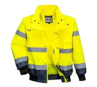 Portwest Blouson Haute-Visibilité bicolore, Couleur: Jaune/Marine, Taille: XXL, C465YNRXXL