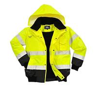 Portwest Blouson Bomber C465 3-en-1 manches amovibles haute visibilité bicolore Jaune/Noir Taille L