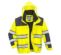 Portwest Blouson HiVis 3 en 1, Couleur: Jaune/Marine, Taille: XL, C466YNRXL