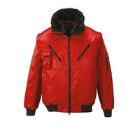 Portwest Blouson Pilot, Couleur: Rouge, Taille: 5XL, PJ10RER5XL