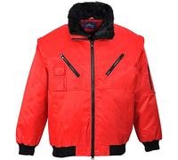 Portwest Blouson Pilot, Couleur: Rouge, Taille: XXXL, PJ10RERXXXL