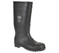 Portwest Bottes de sécurité Wellington S5, Couleur: Noir, Taille: 41, FW95BKR41