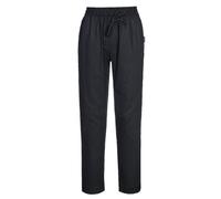 Portwest C076 Pantalon de cuisine coton maille aérée Noir - Taille XL - Standard