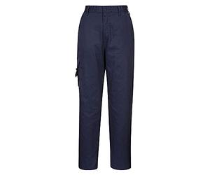 Portwest C099 Pantalon Combat Femme Ceinture Semi Élastiquée 1 Poche Cargo | Marine, 2XL, UPF 40+, Fermeture Crochet, Tissu Pré Rétréci, Tenue de Travail, Polycoton, Léger, Durable