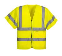 Portwest C372 Gilet zippé à demi-manches Jaune - Taille XXL