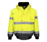 Portwest C465 Blouson Bomber 3-en-1 Haute Visibilité Bicolore Jaune/Gris - Taille M