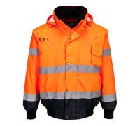 Portwest C465 Blouson Bomber 3-en-1 Haute Visibilité Bicolore Orange/Marine - Taille XXL