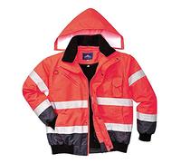 Portwest C465 Blouson Bomber 3-en-1 Haute Visibilité Bicolore Rouge/Marine - Taille XL