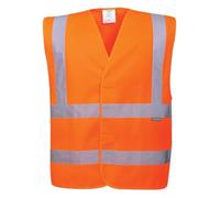 Portwest C470 Gilet Haute Visibilité Baudrier Réfléchissant Fluo | Orange, L/XL, Haute Visibilité, Baudrier Double Ceinture, Chasuble, Voirie Ferroviaire, Chantier