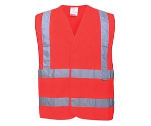 Portwest C470 Gilet Haute Visibilité Baudrier Réfléchissant Fluo | Rouge, 2XL/3XL, Haute Visibilité, Baudrier Double Ceinture, Chasuble, Voirie Ferroviaire, Chantier