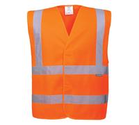 Portwest C470 Gilet Haute Visibilité Baudrier Réfléchissant Fluo | Orange, 4XL/5XL, Haute Visibilité, Baudrier Double Ceinture, Chasuble, Voirie Ferroviaire, Chantier