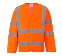 Portwest Gilet haute visibilité C473 – baudrier double ceinture, manches longues, orange XX/3X
