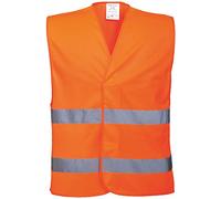 Portwest Gilet Double bande, Couleur: Orange, Taille: S/M, C474ORRS/M