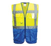 Portwest Varsovie Haute Visibilité Contraste Exécutif Gilet Id & Poches Main,