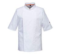 Portwest Veste de chef C738 – professionnelle en maille pour homme, blanc XS
