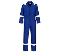 Portwest C814 Combinaison coton Iona Tissu Absorbant L'humidité Poche Mètre | Bleu roi, L, UPF 40+, EN 17353, Bande Réfléchissante, Zip à Double Curseur, Soufflet D'aisance, Coupe Standard, Dos D'aisance