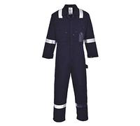Portwest C814 Combinaison coton Iona Tissu Absorbant L'humidité Poche Mètre | Marine, 4XL, UPF 40+, EN 17353, Bande Réfléchissante, Zip à Double Curseur, Soufflet D'aisance, Coupe Standard, Dos D'aisance