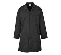 Portwest C852 Manteau Polycoton Lavable en Machine à 60°C Tissu Pré Rétréci | Blanc, S, UPF 50+, 65% Polyester, 35% Coton, Deux Poches Plaquées, Résistant à L'usure, Bord Avant Caché, Fermeture Pressions