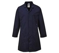 Portwest C852 Manteau Polycoton Lavable en Machine à 60°C Tissu Pré Rétréci | Marine, XL, UPF 50+, 65% Polyester, 35% Coton, Deux Poches Plaquées, Résistant à L'usure, Bord Avant Caché, Manches Courtes