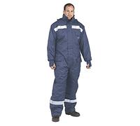 Portwest CS12 Combinaison Frigoriste 6 Poches Poignets Tricot Réfléchissant | Marine, S, EN 342, Polyester, Ceinture Semi-Élastiquée, Doublure Matelassée, Col Doublé Polaire, Usage Intensif, Respirant