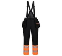 Portwest DX437 Cotte à bretelles DX4 HV Classe 1 Orange/Noir - Taille L