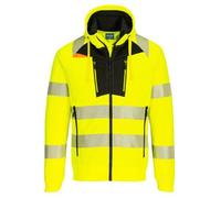 Portwest DX484 Sweat à capuche zippé HV DX4 Jaune/Noir - Taille S