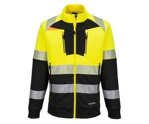 Portwest DX490 Sweat-shirt zippé DX4 HV Classe 1 Jaune/Noir - Taille L