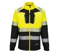 Portwest DX490 Sweat-shirt zippé DX4 HV Classe 1 Jaune/Noir - Taille M