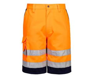 Portwest E043 Bermuda HiVis Poly-coton Orange/Marine - Taille XS