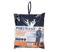 PORTWEST Ensemble de pluie (veste+pantalon) Marine 4XL - Vêtements de travail