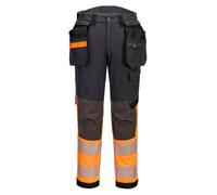 Portwest EV4 Pantalon stretch haute visibilité Classe 1 avec poches holster amovibles Régulier Orange 38