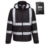 Portwest F442 Veste de pluie légère Iona pliable Noir - Taille 5XL