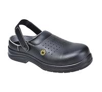 Portwest FC03 Botte de Sécurité Coquille Composite 200 Joule Léger | Noir, 42, Certifié CE, EN 61340-5-1, SB EN ISO 20345, Chaussures Anti-Statique, Résistant aux Huiles, Non Métallique, ESD