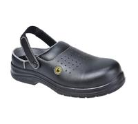Portwest FC03 Botte de Sécurité Coquille Composite 200 Joule Léger | Noir, 43, EN 61340-5-1, SB EN ISO 20345, Chaussures Anti-Statique, Résistant aux Huiles, Non Métallique, Double Densité, ESD