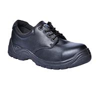 Portwest FC44 Chaussure Basse Thor Composite Résistant à l'eau Antidérapant | Noir, 48, S3S EN ISO 20345, Semelle Double Densité, Col Double, Talon avec Absorption D'énergie, Sans Métal